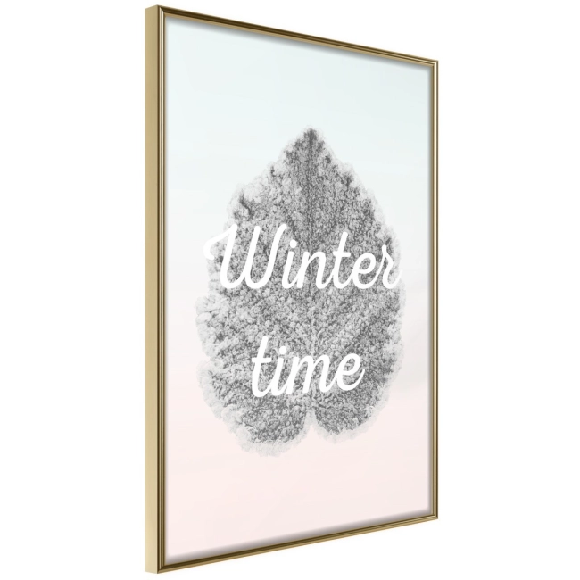 Plakat - Zimowy liść