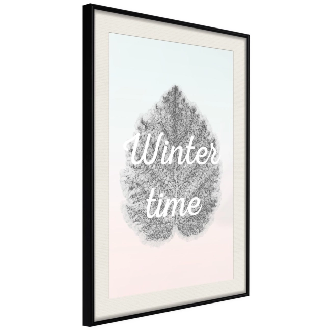 Plakat - Zimowy liść