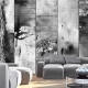 Tapeta w rolce czarno-biała abstrakcja