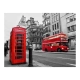Fototapeta - Londyn: czerwony autobus i budka telefoniczna