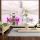 Fototapeta samoprzylepna - fioletowe orchidee Budda kwiaty