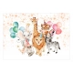 Fototapeta dla dzieci zwierzątka balony Wesoła gromada