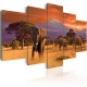 Obraz - afrykański widok pejzaż słonie zwierzęta