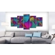 Obraz - Karuzela kolorów OBRAZ NA PŁÓTNIE WŁOSKIM
