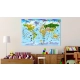 Obraz - Mapa dla dzieci: Kolorowe podróże OBRAZ NA PŁÓTNIE WŁOSKIM