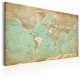 Obraz - Mapa świata: Seledynowa podróż OBRAZ NA PŁÓTNIE WŁOSKIM
