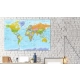 Obraz na korku kolorowa mapa świata tablica korkowa