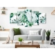 Obraz - Różana kompozycja (5-częściowy) szeroki zielony