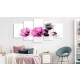 Obraz - Spokojne malwy (5-częściowy) szeroki różowy