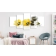 Obraz - Spokojne malwy (5-częściowy) szeroki żółty
