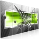 Obraz - Srebrne skrzydła (5-częściowy) wąski zielony