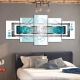 Obraz - Turkusowa zamieć (5-częściowy) szeroki