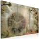 Obraz - Vintage, clock and orchid - triptych