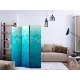 Parawan 3-częściowy - Lazurowy piksel [Room Dividers]