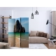 Parawan 3-częściowy - Rock formation by shoreline, Andaman Sea, Thailand [Room Dividers]