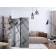 Parawan 3-częściowy - Szare tło 3D [Room Dividers]