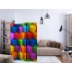 Parawan 3-częściowy - Tęczowa geometria [Room Dividers]
