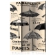 Parawan 3-częściowy - Vintage Umbrellas [Room Dividers]