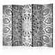 Parawan 5-częściowy - Biała Mandala II [Room Dividers]