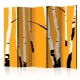 Parawan 5-częściowy - Birches on the orange background [Room Dividers]