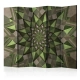 Parawan 5-częściowy - Gwiezdna mandala (zielony) II [Room Dividers]