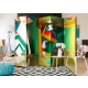 Parawan 5-częściowy - Kolorowa przestrzeń II [Room Dividers]