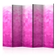 Parawan 5-częściowy - Różowy piksel [Room Dividers]