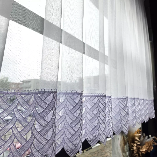Firana do kuchni pokoju sypialni salonu WERONIKA Gipiura 20cm na wymiar