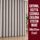 Zasłona gotowa na Systemie Wave szeroka szary beż już uszyta na 260x255 (1szt.)