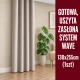 Zasłona gotowa na Systemie Wave dekoracyjna szary beż już uszyta na 130x255 (1szt.)
