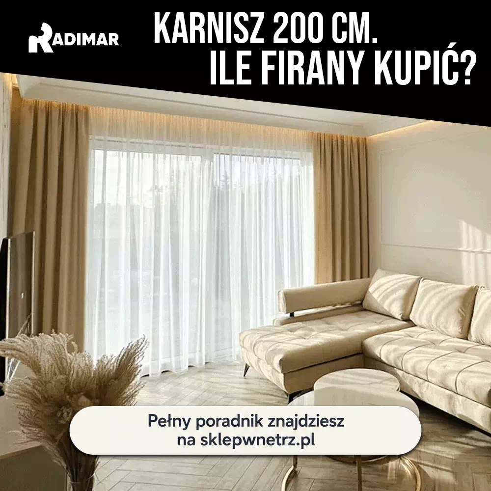 Jak dobrać szerokość firany do karnisza? Jak dobrać szerokość firany do karnisza?
