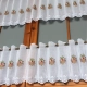 Zazdrostka świąteczna na okno panelowa SZYSZKA na patyczek biała z haftem - możliwy komplet 40cm i 60cm - bez obszywania