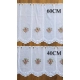 Zazdrostka świąteczna na okno panelowa SZYSZKA na patyczek biała z haftem - możliwy komplet 40cm i 60cm - bez obszywania
